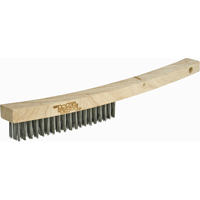 Brosse &agrave; r&eacute;curer industrielle &agrave; manche long, Acier au carbone, 4 x 19 rangs de fils, Longueur 13-3/4" Industrial Sales