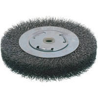 Brosses &eacute;conomiques &agrave; fils cr&ecirc;p&eacute;s - Face large, 6" dia., Fils 0.014, Arbre 2" Industrial Sales