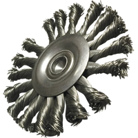 Circular Knotted Wire End Brushes, 3-1/2" Dia., 0.014" Wire Dia., 1/4" Shank Industrial Sales