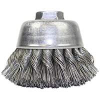 Knot Wire Cup Brush, 3-1/2" Dia. x 5/8"-11 Arbor Industrial Sales