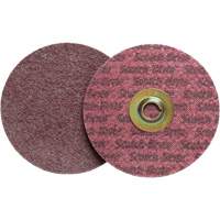 Disque de conditionnement de surface Scotch-Brite Roloc, 2" dia., Grain Moyen, Oxyde d'aluminium Industrial Sales