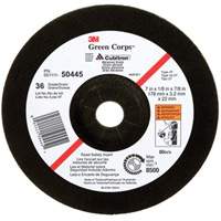 Green Corps Depressed Centre Wheel, 7" x 1/8", 7/8" Arbor, Ceramic, Type 27 Industrial Sales