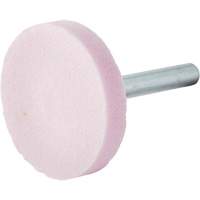 Vitrified Bond Mounted Point, W235, Aluminum Oxide, 1-1/2" Dia., 1/4" L, 80 Grit Industrial Sales