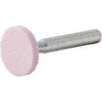 Vitrified Bond Mounted Point, W200, Aluminum Oxide, 3/4" Dia., 1/8" L, 80 Grit Industrial Sales