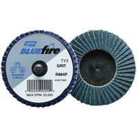BlueFire&reg; R884P Plastic Flat Mini Flap Disc, 2" x Type 27, P80 Grit, Zirconia Alumina Industrial Sales