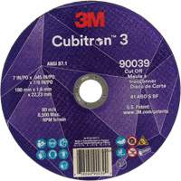 Meule &agrave; tronçonner Cubitron 3, 7" x 0,09", Arbre de 7/8", Type T27, C&eacute;ramique, 8500 Tr/min Industrial Sales