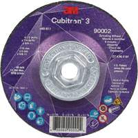 Cubitron 3 Depressed Centre Grinding Wheel, 4-1/2" x 1/4", 5/8"-11 Arbor, Ceramic, Type T27 Industrial Sales