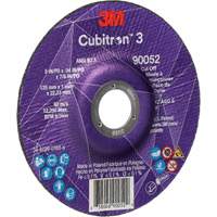 Meule &agrave; tronçonner Cubitron 3, 5" x 0,04", Arbre de 7/8", Type 27, C&eacute;ramique, 60 Tr/min Industrial Sales