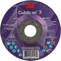 Meule &agrave; rectifier et &agrave; tronçonner Cubitron 3, 4-1/2" x 1/8", Arbre de 7/8", Type 27, Grain de 36, C&eacute;ramique Industrial Sales