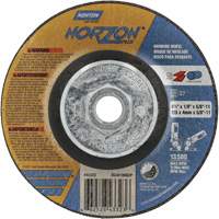 Disque de meulage et tronçonnage NorZon Plus SGZ CA, 4-1/2" x 1/8", Arbre de 5/8"-11, Type 27, C&eacute;ramique d'alumine Industrial Sales