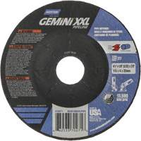 Disque combin&eacute; de meulage et tronçonnage Gemini XXL, 4-1/2" x 1/8", Arbre de 7/8", Type 27, Oxyde d'aluminium Industrial Sales