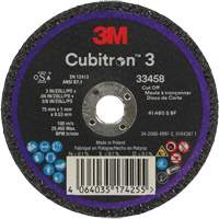 Meule &agrave; tronçonner Cubitron 3, 3" x 0,039", Arbre de 3/8", C&eacute;ramique Industrial Sales