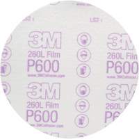 Disque abrasif de finition en pellicule Hookit 00971 260L, dia 6", Grain P600, Oxyde d'aluminium Industrial Sales