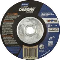 Meule et meule &agrave; tronçonner combin&eacute;e et flexible Gemini A AO, 4-1/2" x 1/8", Arbre de 5/8"-11, Type 29, Oxyde d'aluminium, 13580 Tr/min Industrial Sales