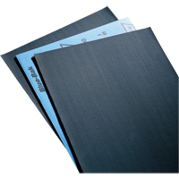 Papier abrasif en feuilles de papier - Feuilles de 9" x 11" &agrave; l'&eacute;preuve de l'eau Blue-Bak T414, 9" x 11", Grain 220, Carbure de silicium Industrial Sales