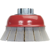Brosse-boisseau en fil m&eacute;tallique serti avec grille de protection Industrial Sales
