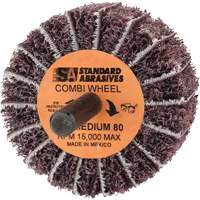 Standard Abrasives Buff and Blend Combi-Wheel 898001, 2" Dia. x 1" W, 1/4" Arbor, Aluminum Oxide Industrial Sales