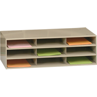 Data Organizers, Stationary, 9 Slots, Steel, 33-3/4" W x 11-5/8" D x 10-3/4" H Industrial Sales