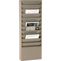 Literature Storage Racks, Stationary, 11 Slots, Steel, 13-1/4" W x 4-1/8" D x 36" H Industrial Sales
