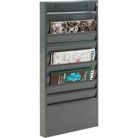 Literature Storage Racks, Stationary, 10 Slots, Steel, 13-1/8" W x 2" D x 26-1/4" H Industrial Sales