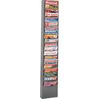 Literature Storage Racks, Stationary, 20 Slots, Steel, 13-1/8" W x 4-1/8" D x 58-1/2" H Industrial Sales