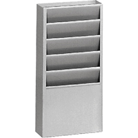 Literature Storage Racks, Stationary, 5 Slots, Steel, 9-3/4" W x 4-1/8" D x 21" H Industrial Sales