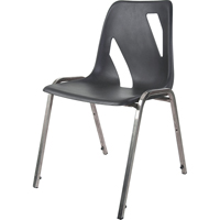 Chaise empilable, Vinyle, Hauteur 31", Capacit&eacute; 275 lb, Noir Industrial Sales