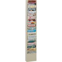 Literature Rack, Wall Mount, 20 Slots, Steel, 9-3/4" W x 4-1/8" D x 58" H Industrial Sales