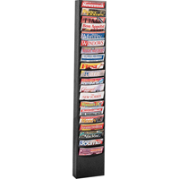 Literature Storage Racks, Stationary, 20 Slots, Steel, 13-1/8" W x 4-1/8" D x 58 1/2" H Industrial Sales