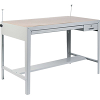 Precision Drafting Table Base, 56-3/8" W x Grey Industrial Sales