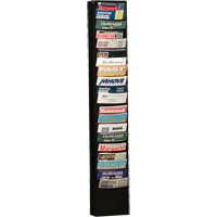 Literature Storage Racks, Stationary, 20 Slots, Steel, 9-3/4" W x 4-1/8" D x 58" H Industrial Sales