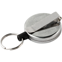 D&eacute;rouleurs autor&eacute;tractables originaux #485-HDK, Chrome, C&acirc;ble 48", Fixation Agrafe de ceinture Industrial Sales