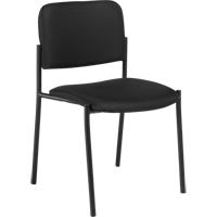 Armless Stacking Chairs, Fabric, 32" High, 300 lbs. Capacity, Black Industrial Sales