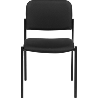 Armless Stacking Chairs, Fabric, 32" High, 300 lbs. Capacity, Black Industrial Sales