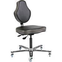Vega Multi-Tilt Ergonomic Chair, Mobile, Adjustable, Vinyl Seat, Black/Grey Industrial Sales