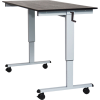Adjustable Stand-Up Desk, Stand-Alone Desk, 48-1/2" H x 59" W x 29-1/2" D, Black Industrial Sales