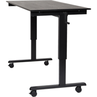 Adjustable Stand-Up Desk, Stand-Alone Desk, 48-1/2" H x 59" W x 29-1/2" D, Black Industrial Sales
