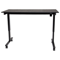 Adjustable Stand-Up Desk, Stand-Alone Desk, 45-1/4" H x 29-1/2" D, Black Industrial Sales
