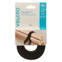 Ruban d'attaches One-Wrap, Boucle et crochet, 12' x 3/4", Auto-aggripant, Noir Industrial Sales