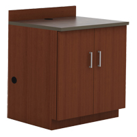 Modular Base Cabinet, Melamine, 2 Shelves, 39" H x 36" W x 25" D, Mahogany Industrial Sales