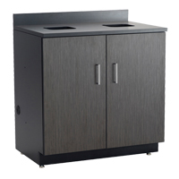 Modular Base Cabinet, Melamine, 39" H x 36" W x 25" D, Asian Night/Black Industrial Sales