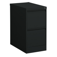 Vertical Filing Cabinet, Steel, 2 Drawers, 15-1/7" W x 25" D x 29" H, Black Industrial Sales