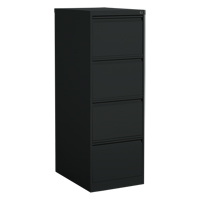 Vertical Filing Cabinet, Steel, 4 Drawers, 18-1/7" W x 25" D x 52" H, Black Industrial Sales