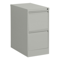Vertical Filing Cabinet, Steel, 2 Drawers, 15-1/7" W x 25" D x 29" H, Grey Industrial Sales