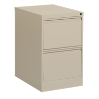 Vertical Filing Cabinet, Steel, 2 Drawers, 18-1/7" W x 25" D x 29" H, Beige Industrial Sales
