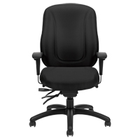Overtime High Back Chair, Fabric, Black, 300 lbs. Capacity Industrial Sales
