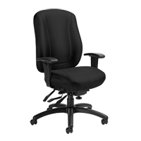 Overtime High Back Chair, Fabric, Black, 300 lbs. Capacity Industrial Sales