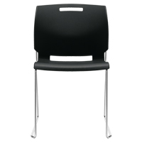 Chair, Plastic, 32-1/2" High, 300 lbs. Capacity, Black Industrial Sales