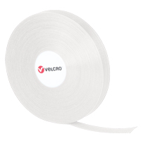 QWIK Fastener Ties, Hook & Loop, 25 yds x 3/4", Self-Grip, White Industrial Sales