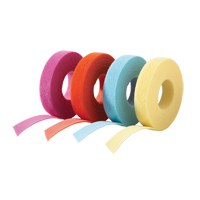 One-Wrap&reg; Cable Management Tape, Hook & Loop, 25 yds x 3/4", Self-Grip, Aqua Industrial Sales